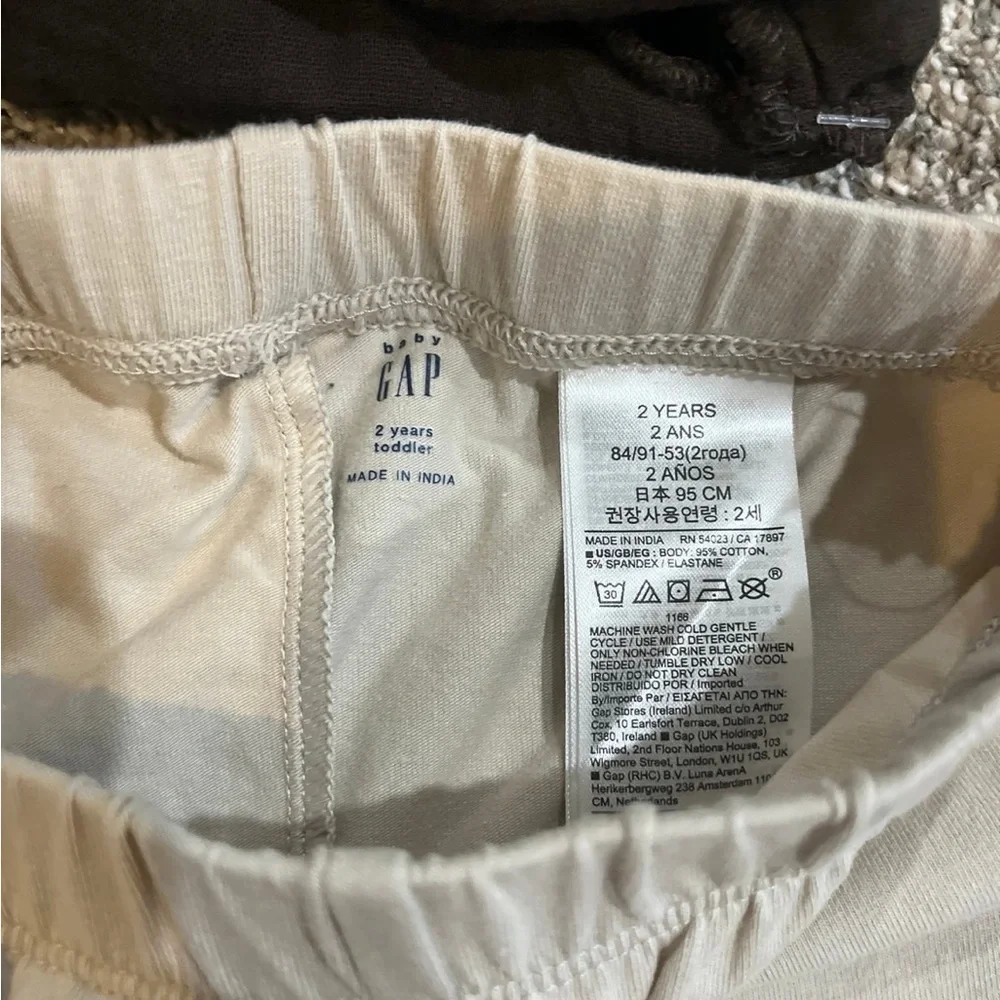 NWT BABY GAP Matching Set/ Dress And Leggings Brown/ Cream Girls Toddler 2T